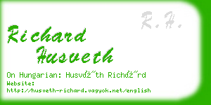 richard husveth business card